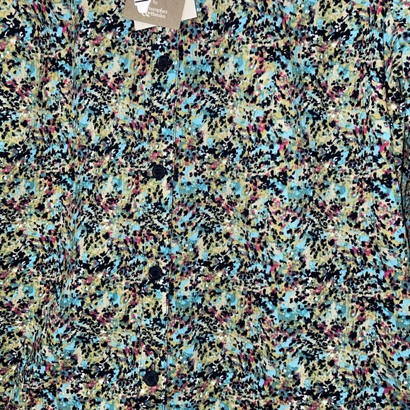 NWT Size PM Christopher & Banks Green Shirt Blouse - Picture 3 of 4